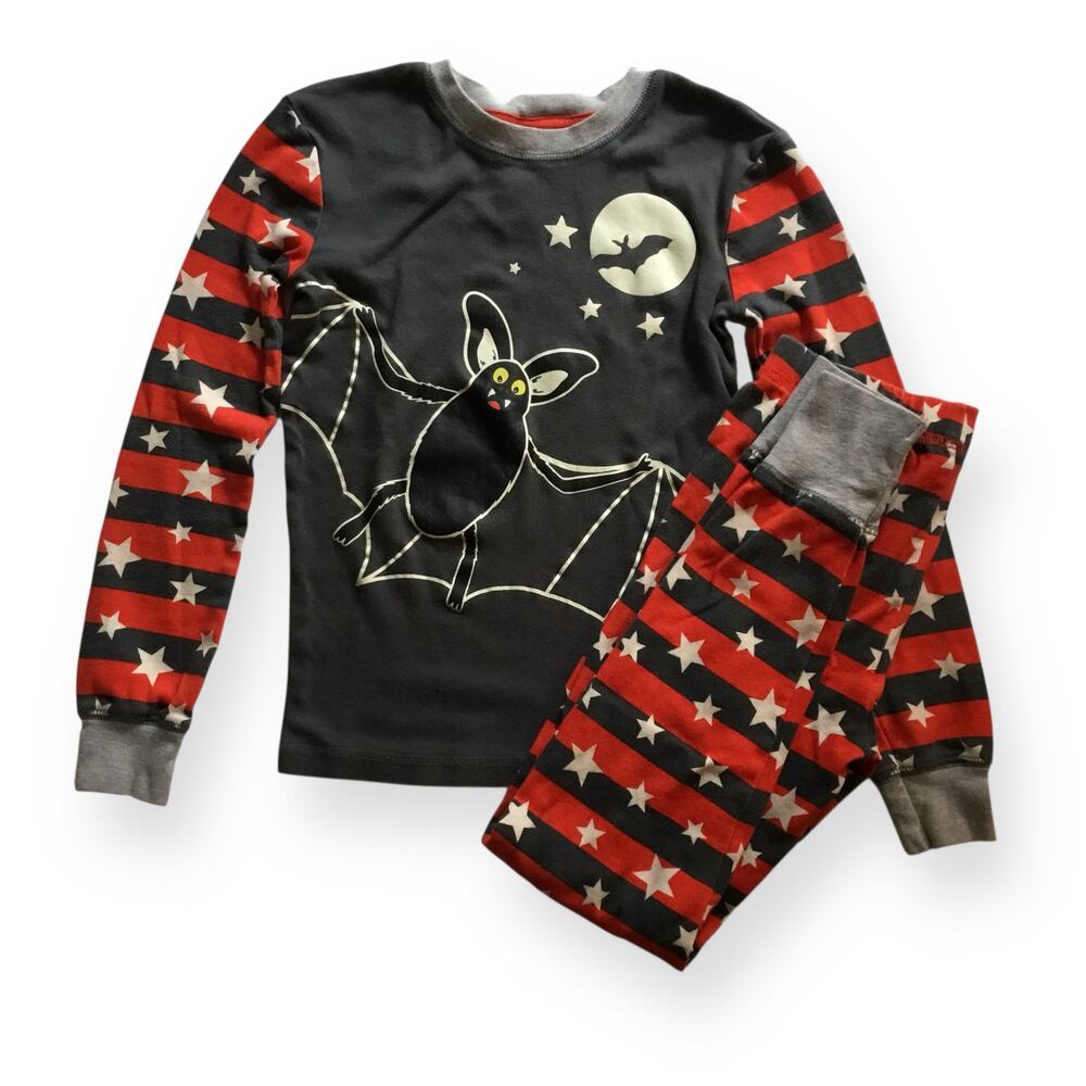 Mini Boden glow in the dark Halloween’ bat pajamas